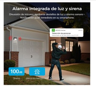 Cámara de Vigilancia Solar con Luz LED Exterior –