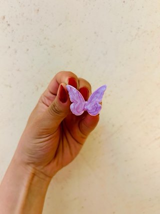 Orecchini farfalla rosa e viola