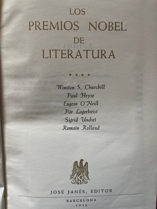 4 Tomos Autores Premios Nobel de Litaratura