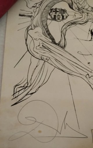 Dibujo Dalí Barça 1974