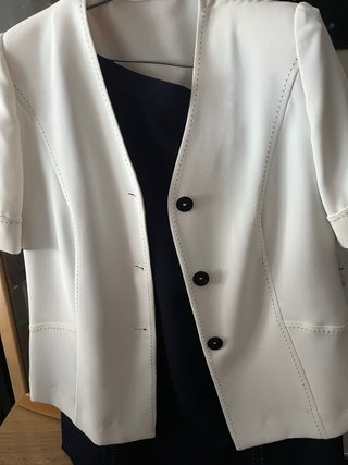 Conjunto mujer blanco camisa y falda
