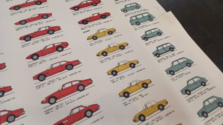 NQD265 Fiat poster con tutte le auto del 1969