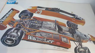 NQD253 Lotto 4 poster auto F1 d'annata da Autospri