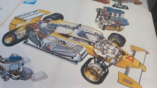 NQD253 Lotto 4 poster auto F1 d'annata da Autospri