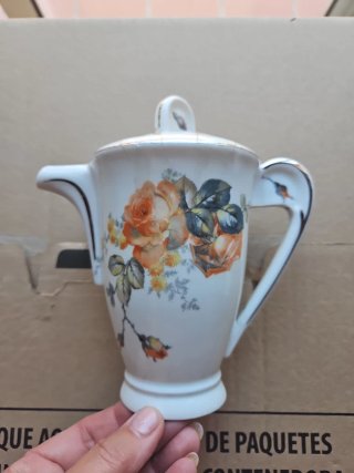 Juego Café/Té Vintage Checoslovaquia Flores
