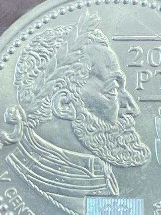 Moneda conmemorativa 2000 Ptas Plata Carlos V 2000