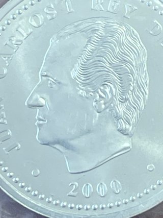 Moneda conmemorativa 2000 Ptas Plata Carlos V 2000