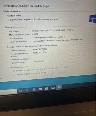 Portátil Lenovo i5 Plata y Negro