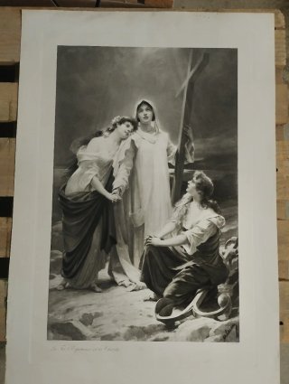 Litografía Religiosa Blanco y Negro