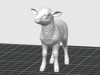 Figura cordero Belén realista 3 cm