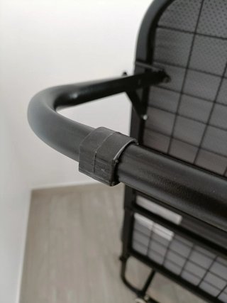 Cama Plegable Negra Metal
