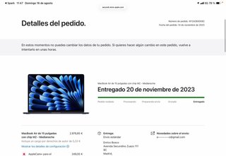 MacBook Air 15 M2 | 24GB RAM | 2TB SSD | Caja