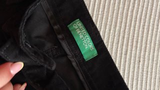 Pantalones de pana Benetton negros