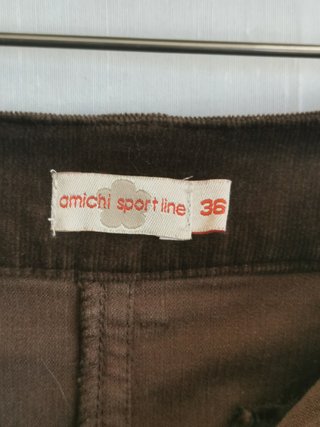 Falda de pana Amichi marrón
