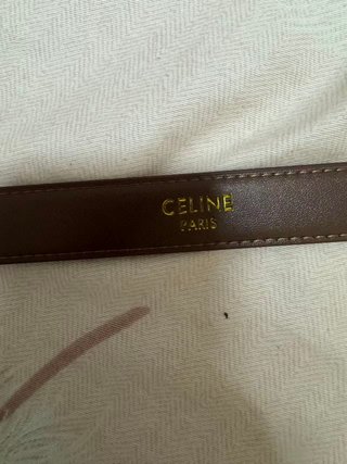Cinturón Celine Marrón y Dorado