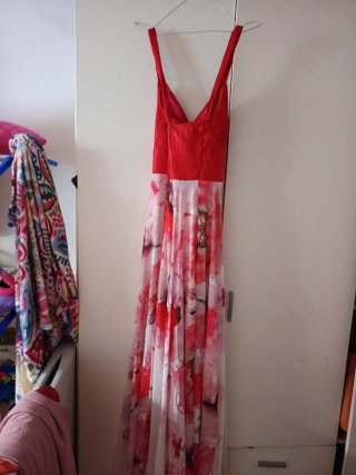Vestido largo estampado floral