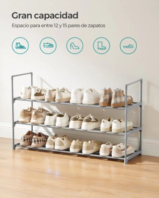 Zapatero Metálico 3 Niveles SONGMICS LSA303G01