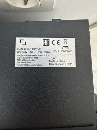 Chimenea eléctrica efecto llama 1900W