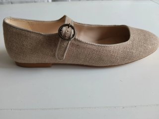 Merceditas Lino Mujer Beige