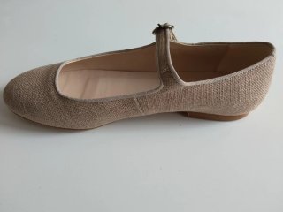 Merceditas Lino Mujer Beige