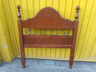 Cabecero de cama 90 cm madera y metal