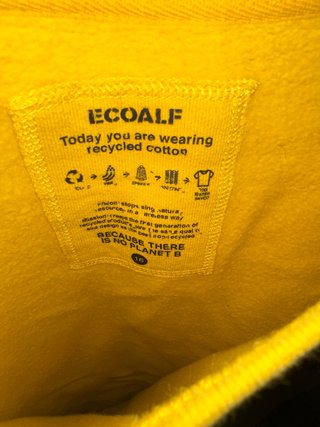 Sudadera Ecoalf amarilla talla 16 años