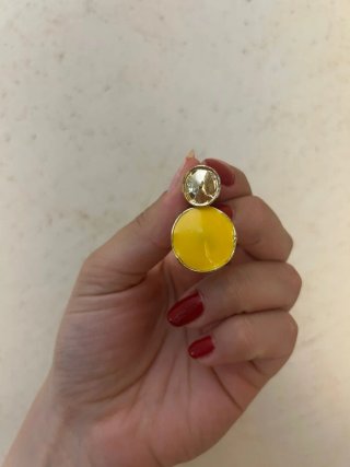 Orecchini donna oro e giallo