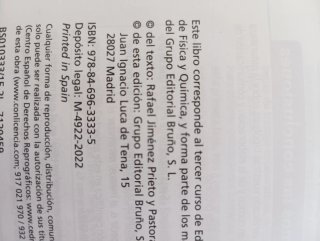 Libro de texto Física y química 3° ESO, Proyecto 5