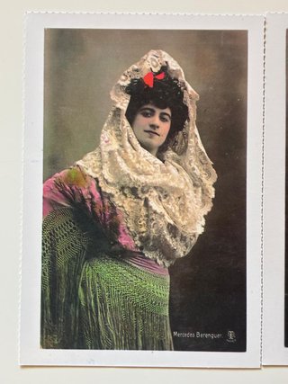 Lote 2 Postales Mercedes Berenguer Vintage