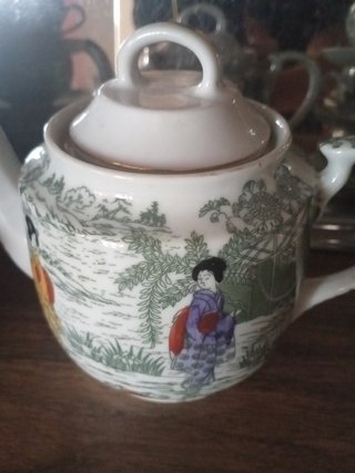 Juego té porcelana china antiguo