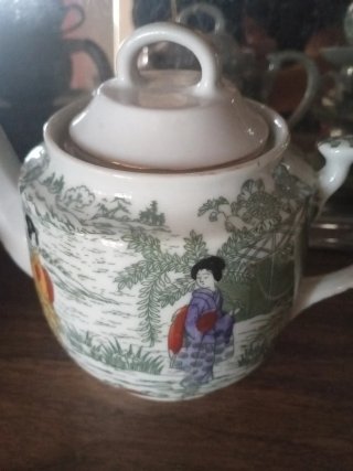 Juego té porcelana china antiguo