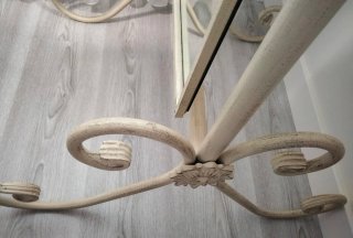Espejo Psique Forja Beige vintage.
