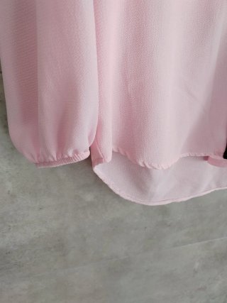 Blusa rosa con detalles rayas L/XL