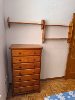 Dormitorio juvenil pino miel