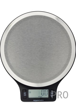 Báscula de Cocina Digital con Pantalla LCD Amazon Basics