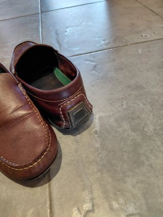 Mocasines de piel marrones para hombre