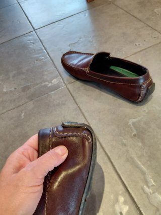 Mocasines de piel marrones para hombre