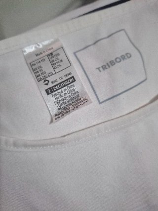 T-shirt Tribord a righe bianche e nere