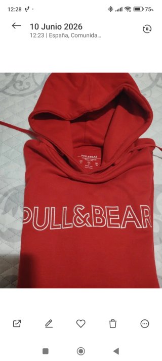 Sudadera Pull&Bear Roja Talla S