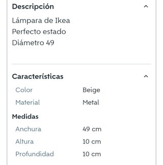 Lámpara colgante IKEA beige