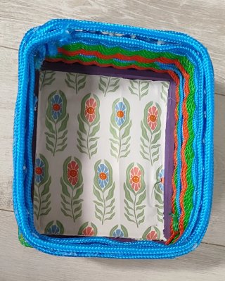 Caja organizadora artesanal tejida