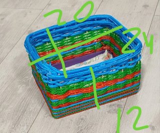 Caja organizadora artesanal tejida