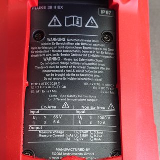 Multímetro Fluke 28II Ex IP67