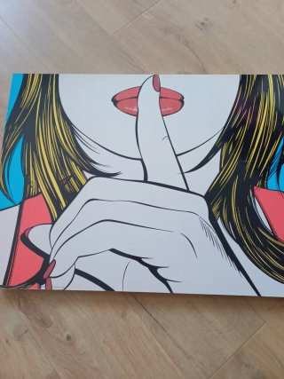 Cuadro Pop Art Mujer Silencio