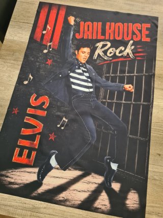 Póster Tela Elvis Presley 70x100cm Jailhouse Rock