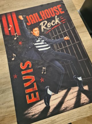 Póster Tela Elvis Presley 70x100cm Jailhouse Rock