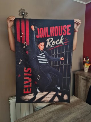 Póster Tela Elvis Presley 70x100cm Jailhouse Rock