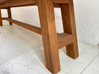 Banco de madera maciza de exterior