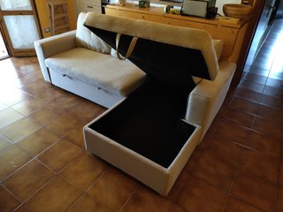 Divano letto 3 posti con chaise longue