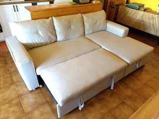Divano letto 3 posti con chaise longue